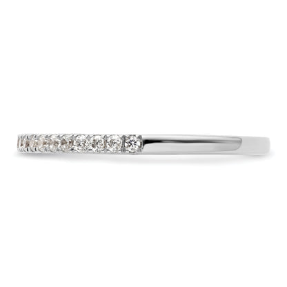 0.23ct. CZ Solid Real 14K White Gold Wedding Wedding Band Ring