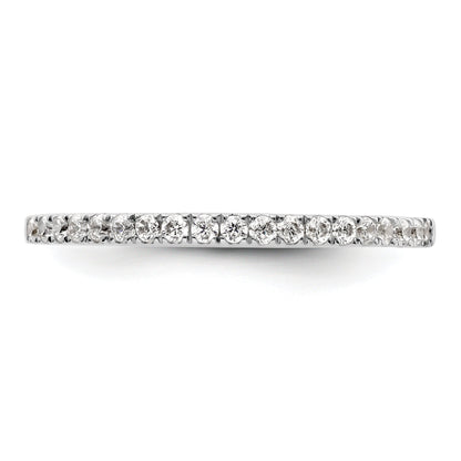 0.23ct. CZ Solid Real 14K White Gold Wedding Wedding Band Ring