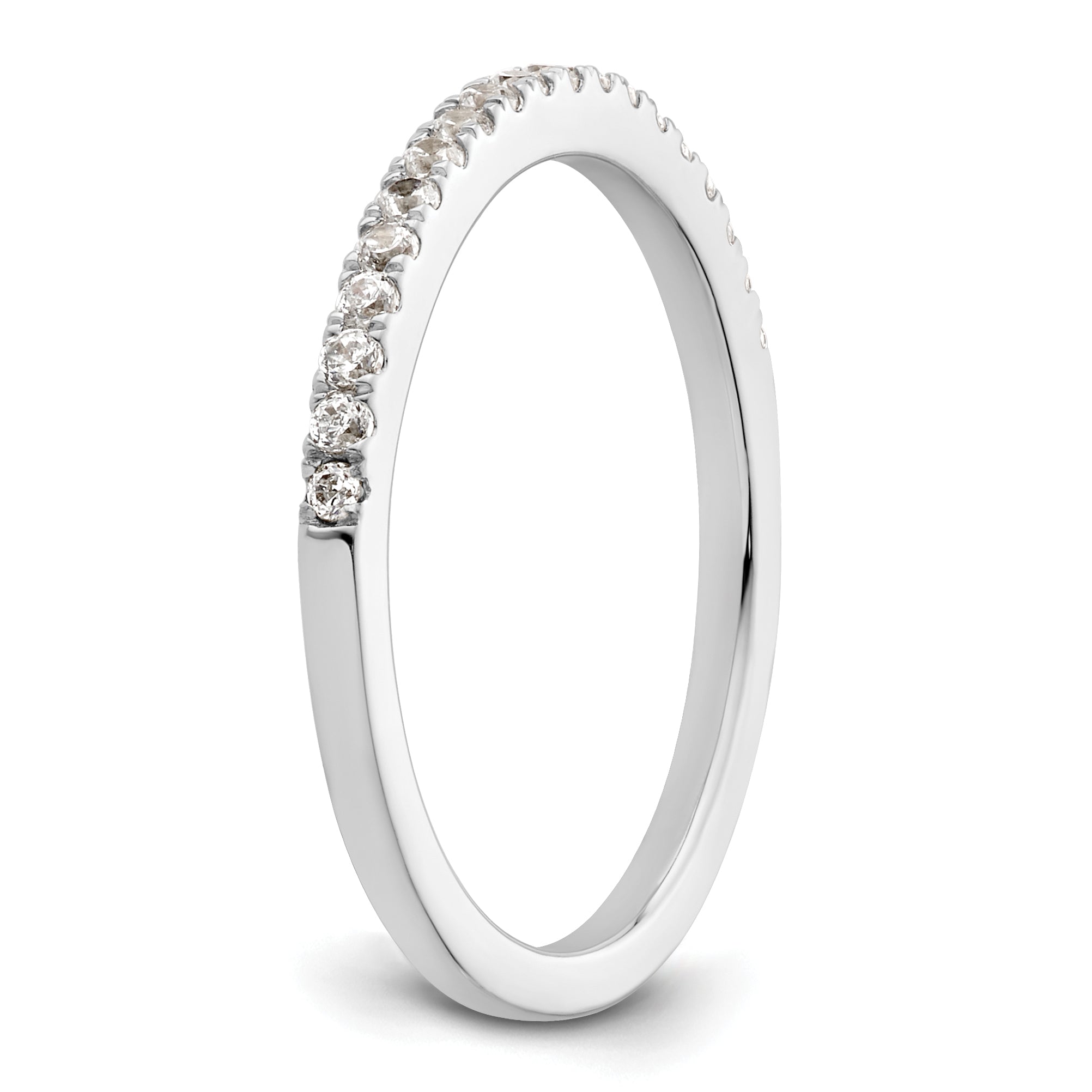 0.23ct. CZ Solid Real 14K White Gold Wedding Wedding Band Ring