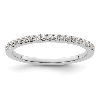 0.23ct. CZ Solid Real 14K White Gold Wedding Wedding Band Ring