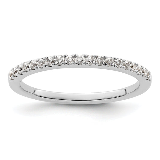 0.23ct. CZ Solid Real 14K White Gold Wedding Wedding Band Ring