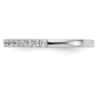 0.26ct. CZ Solid Real 14K White Gold Wedding Wedding Band Ring