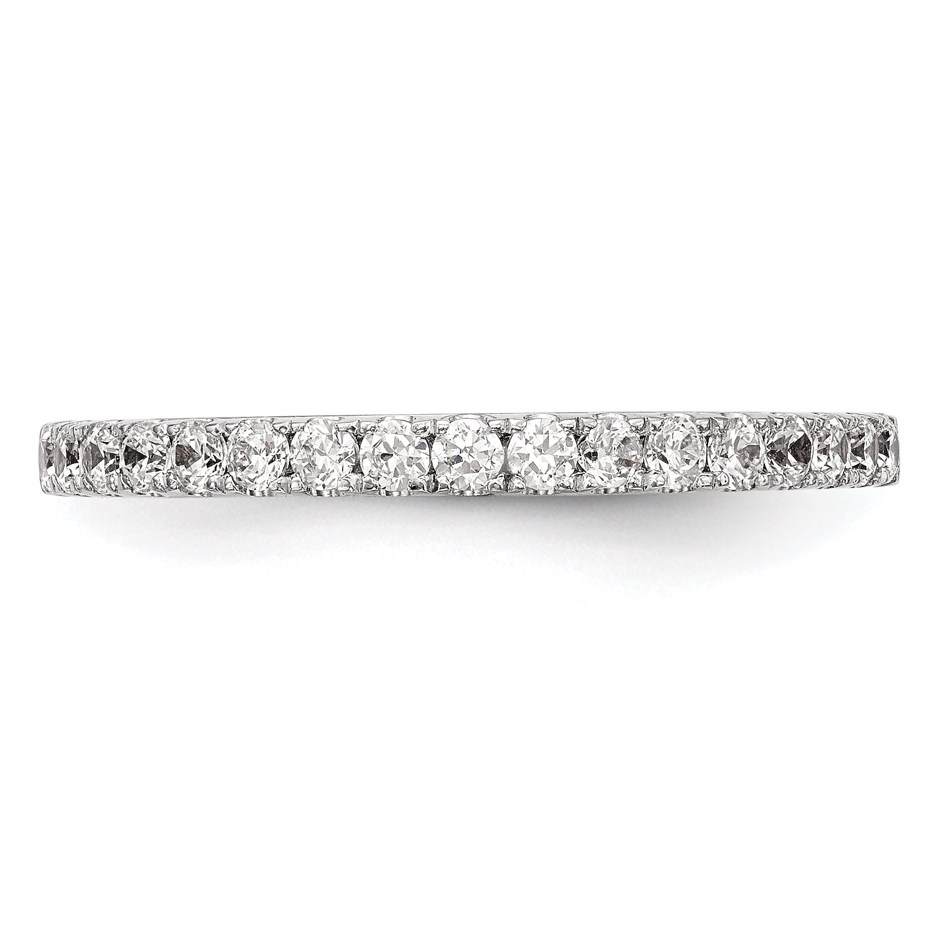 0.26ct. CZ Solid Real 14K White Gold Wedding Wedding Band Ring