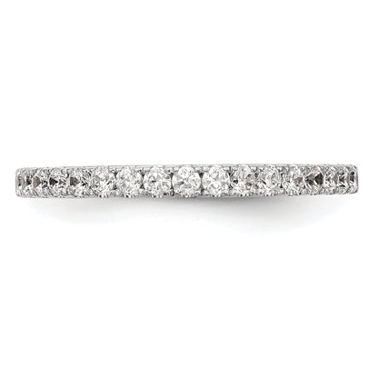 0.26ct. CZ Solid Real 14K White Gold Wedding Wedding Band Ring