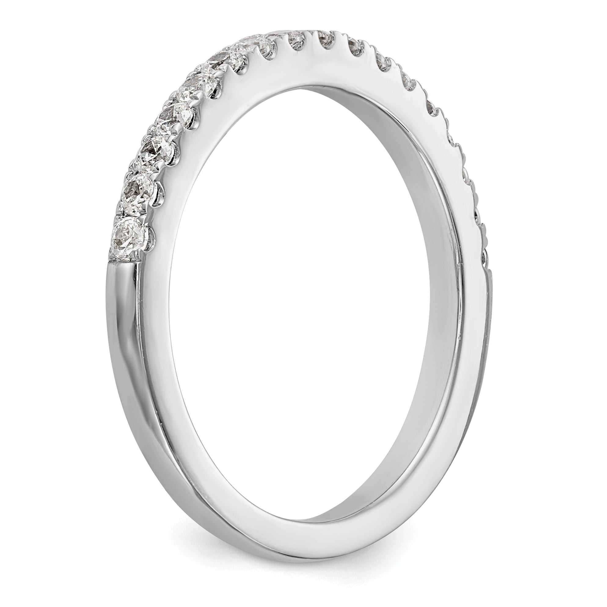 0.26ct. CZ Solid Real 14K White Gold Wedding Wedding Band Ring