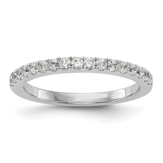 0.26ct. CZ Solid Real 14K White Gold Wedding Wedding Band Ring