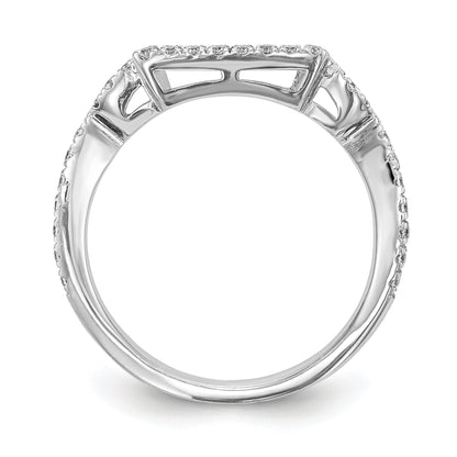 0.34ct. CZ Solid Real 14K White Gold Wedding Wedding Band Ring