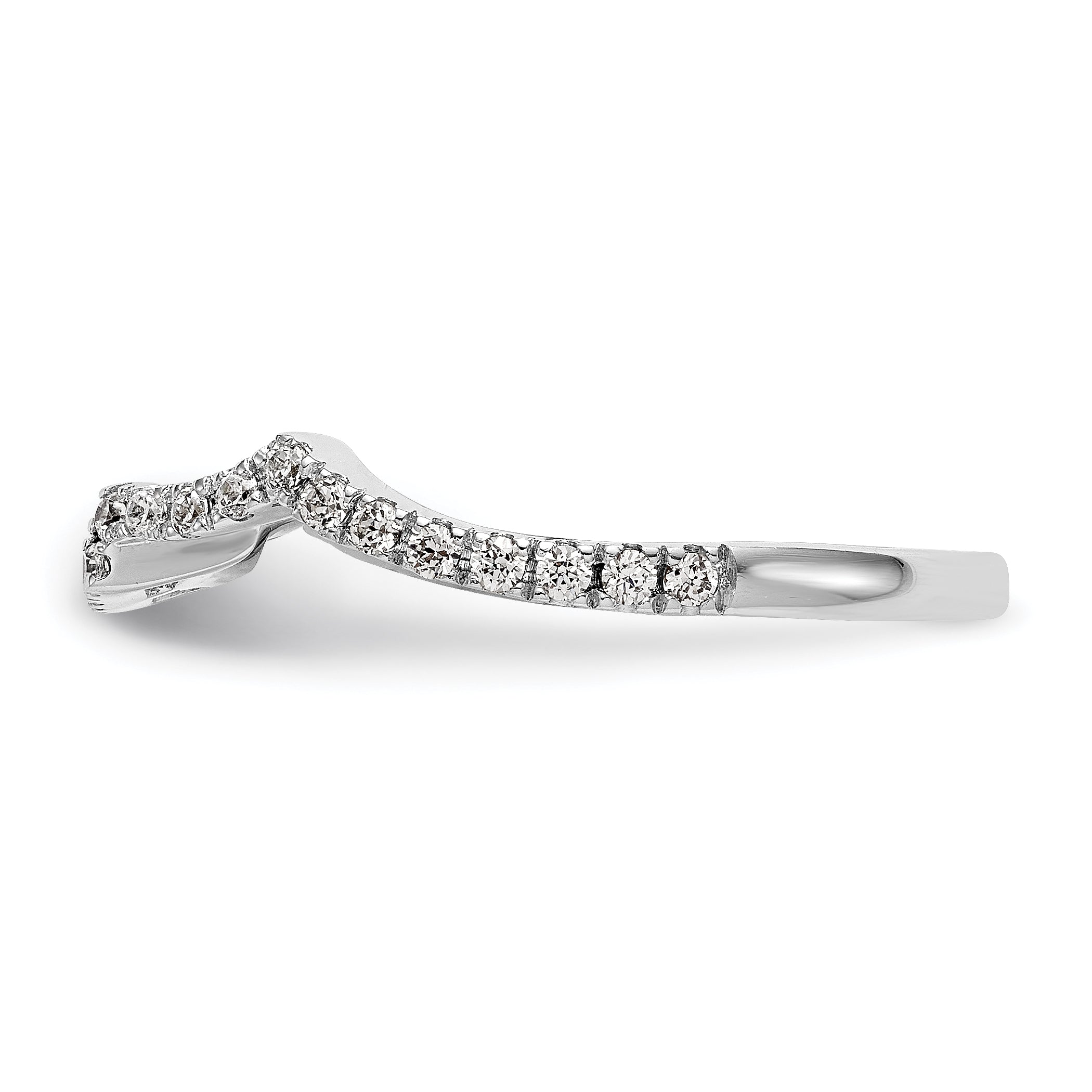 0.34ct. CZ Solid Real 14K White Gold Wedding Wedding Band Ring