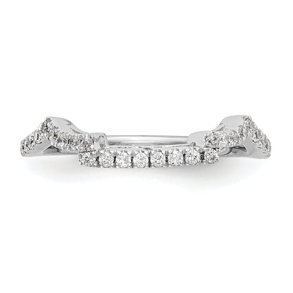 0.34ct. CZ Solid Real 14K White Gold Wedding Wedding Band Ring