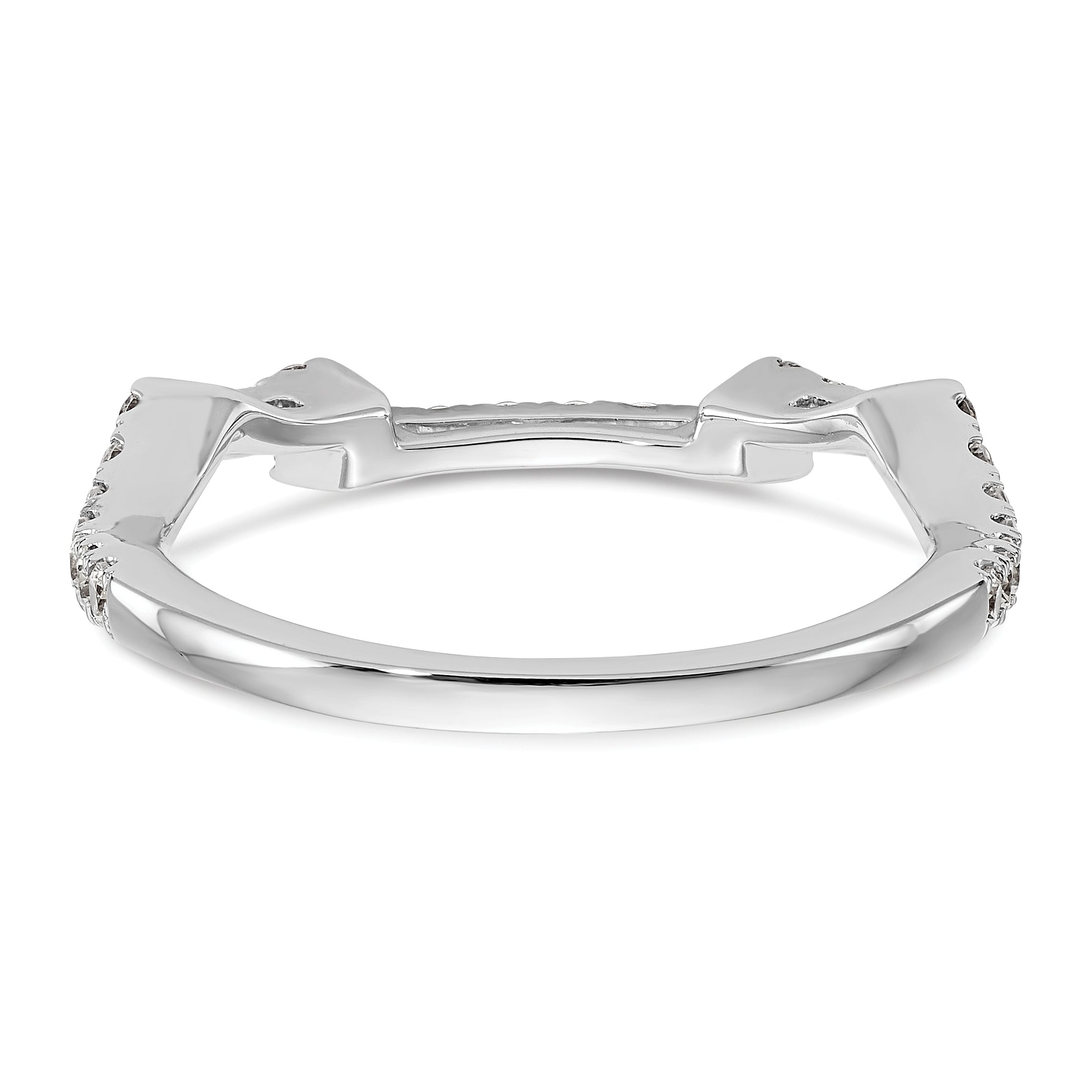 0.34ct. CZ Solid Real 14K White Gold Wedding Wedding Band Ring