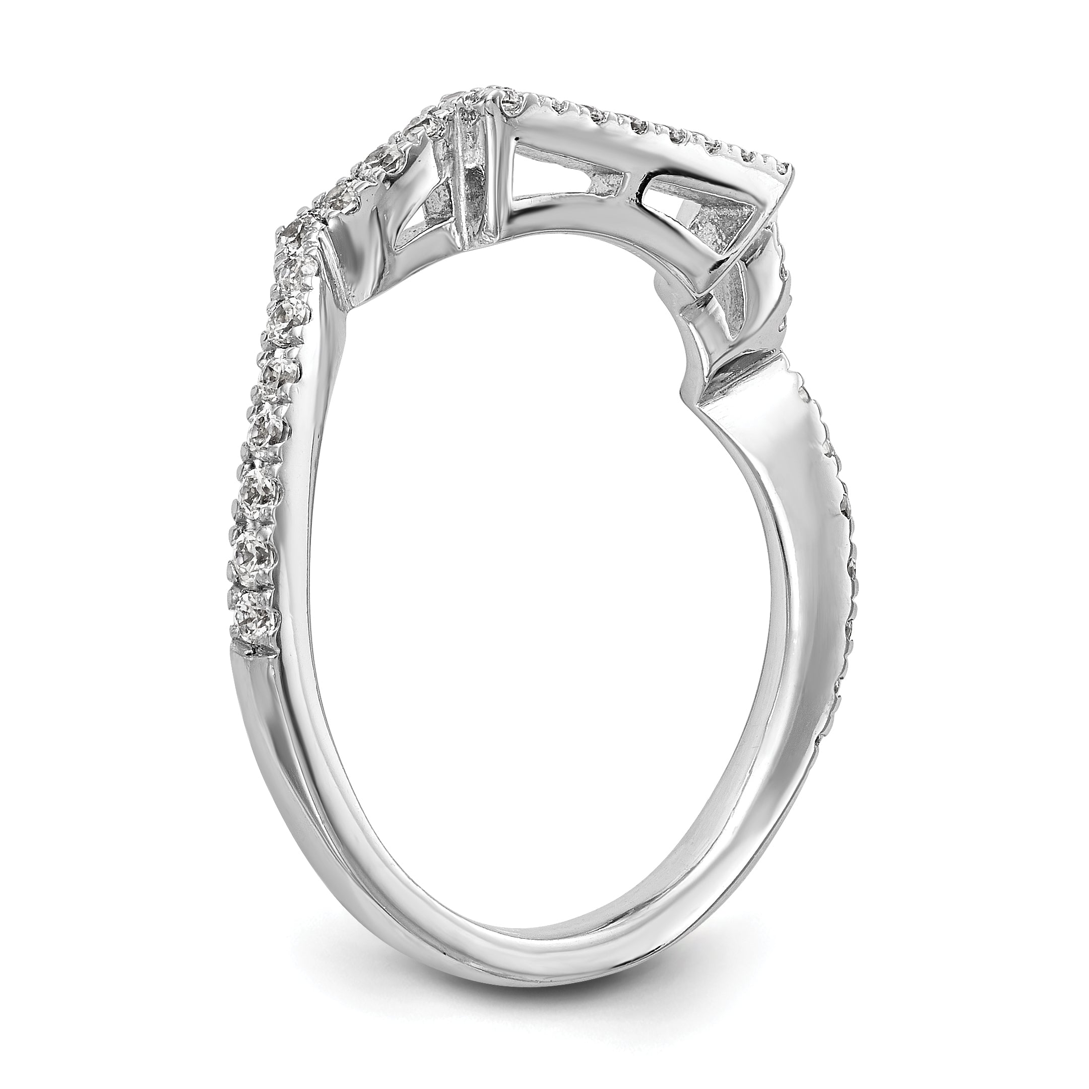 0.34ct. CZ Solid Real 14K White Gold Wedding Wedding Band Ring