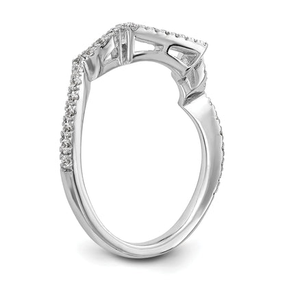 0.34ct. CZ Solid Real 14K White Gold Wedding Wedding Band Ring