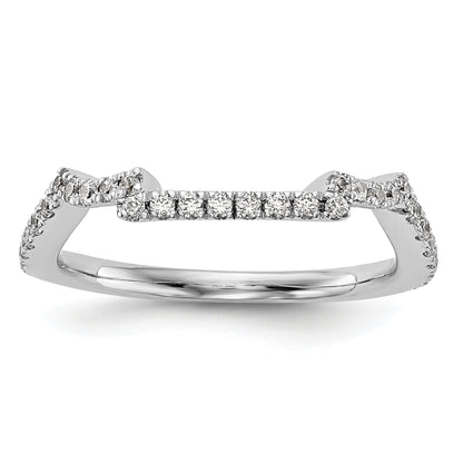 0.34ct. CZ Solid Real 14K White Gold Wedding Wedding Band Ring