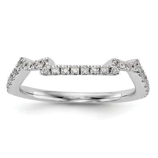 0.34ct. CZ Solid Real 14K White Gold Wedding Wedding Band Ring