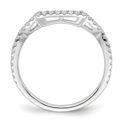 0.27ct. CZ Solid Real 14K White Gold Wedding Wedding Band Ring