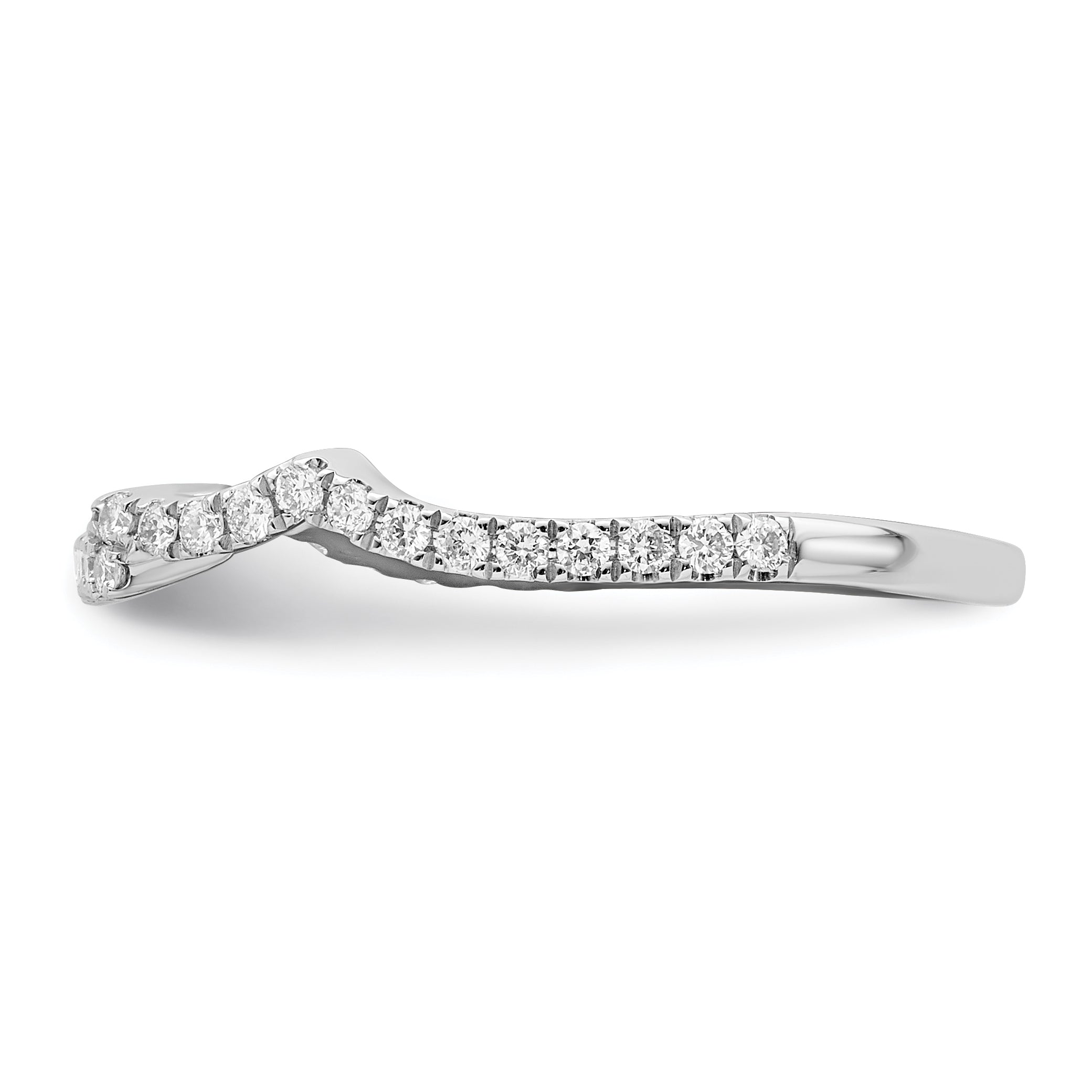0.27ct. CZ Solid Real 14K White Gold Wedding Wedding Band Ring