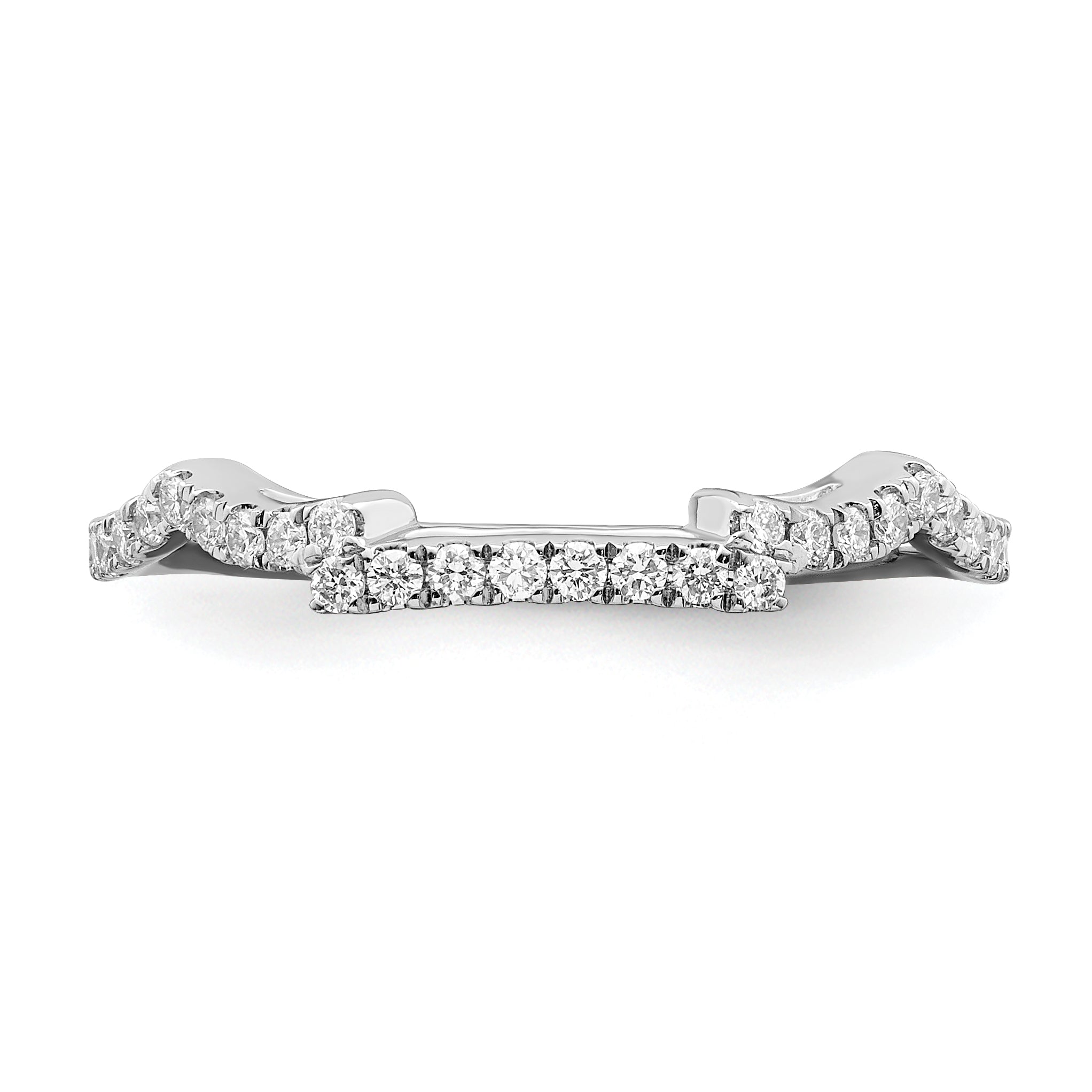 0.27ct. CZ Solid Real 14K White Gold Wedding Wedding Band Ring