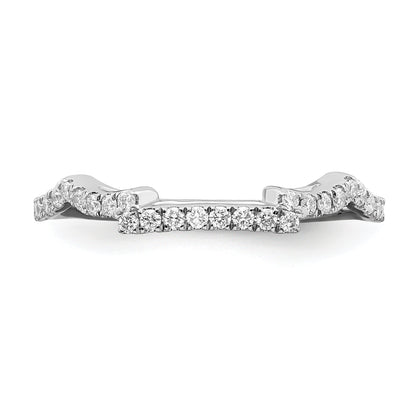 0.27ct. CZ Solid Real 14K White Gold Wedding Wedding Band Ring