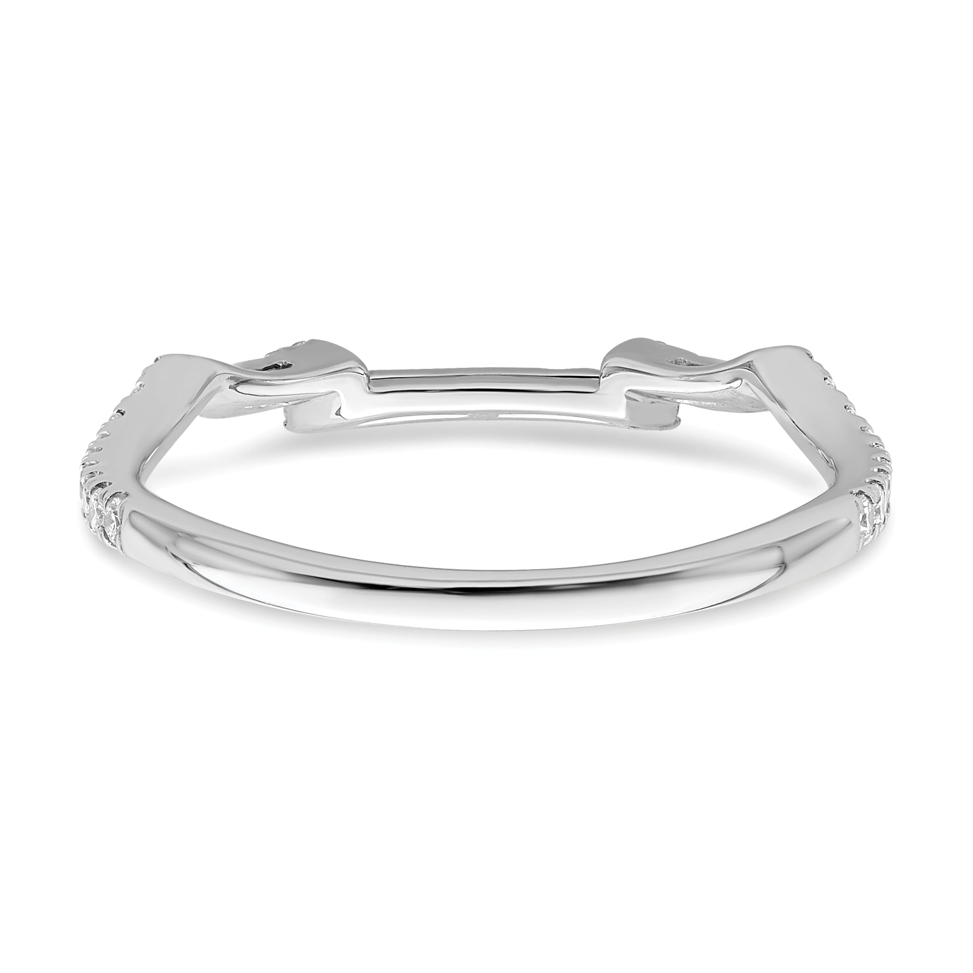 0.27ct. CZ Solid Real 14K White Gold Wedding Wedding Band Ring