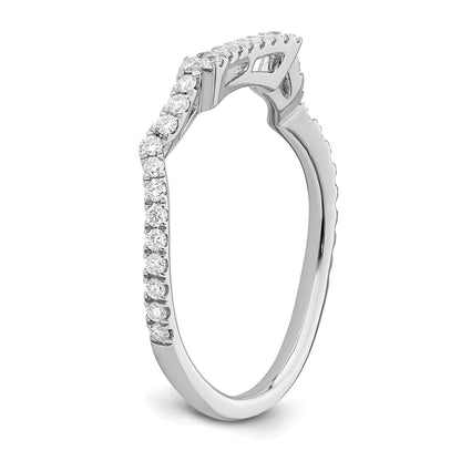 0.27ct. CZ Solid Real 14K White Gold Wedding Wedding Band Ring