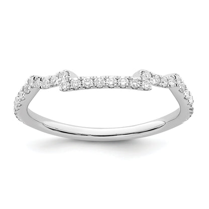 0.27ct. CZ Solid Real 14K White Gold Wedding Wedding Band Ring