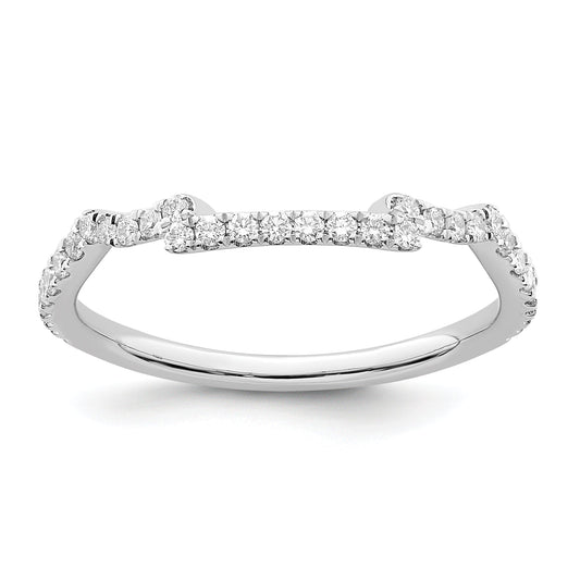0.27ct. CZ Solid Real 14K White Gold Wedding Wedding Band Ring
