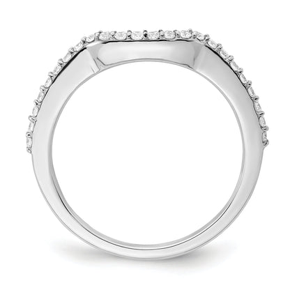 0.24ct. CZ Solid Real 14K White Gold Wedding Wedding Band Ring