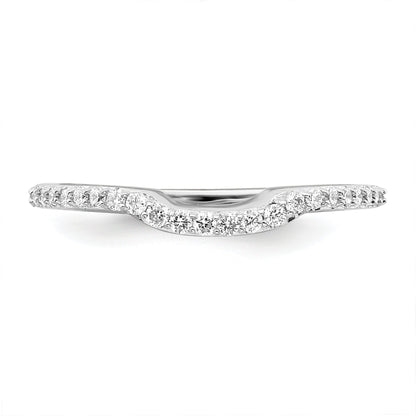 0.24ct. CZ Solid Real 14K White Gold Wedding Wedding Band Ring