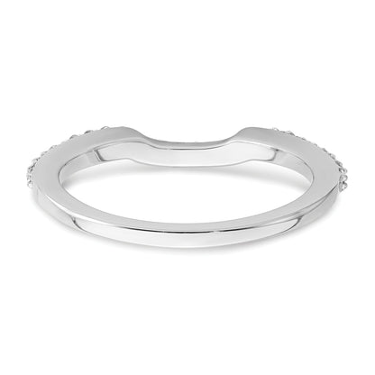 0.24ct. CZ Solid Real 14K White Gold Wedding Wedding Band Ring