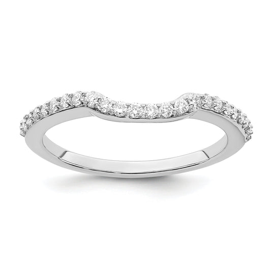 0.24ct. CZ Solid Real 14K White Gold Wedding Wedding Band Ring