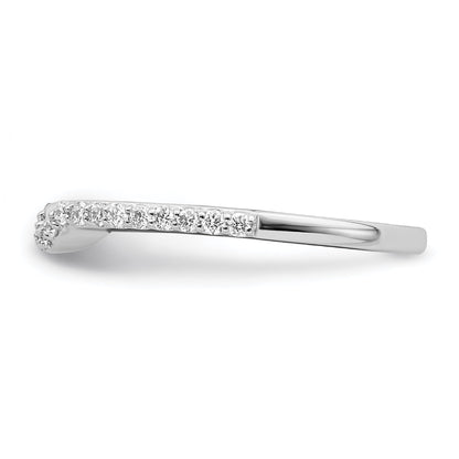 0.25ct. CZ Solid Real 14K White Gold Wedding Wedding Band Ring