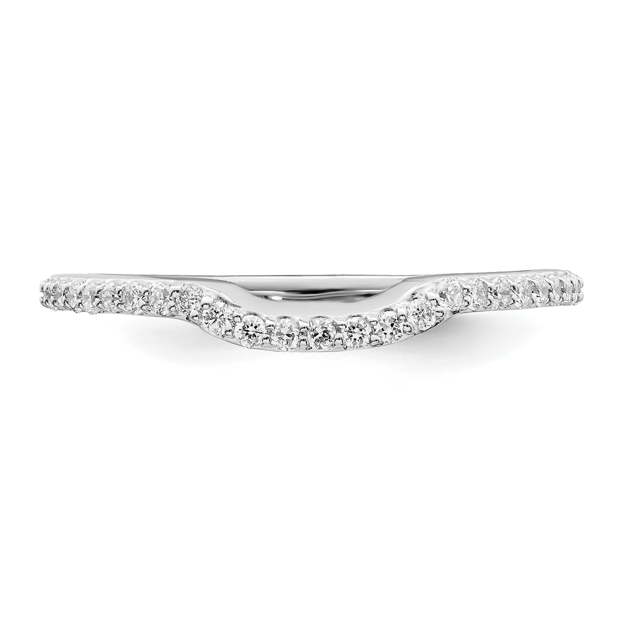 0.25ct. CZ Solid Real 14K White Gold Wedding Wedding Band Ring