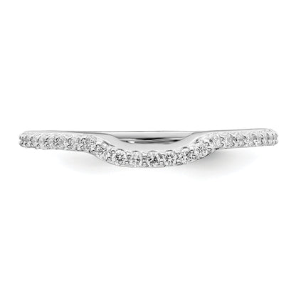 0.25ct. CZ Solid Real 14K White Gold Wedding Wedding Band Ring