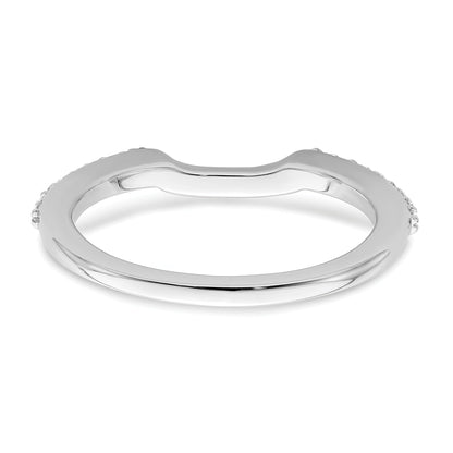 0.25ct. CZ Solid Real 14K White Gold Wedding Wedding Band Ring