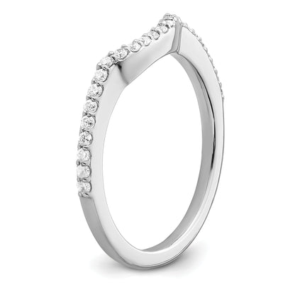 0.25ct. CZ Solid Real 14K White Gold Wedding Wedding Band Ring
