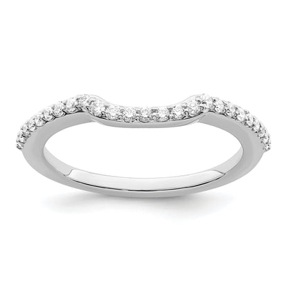 0.25ct. CZ Solid Real 14K White Gold Wedding Wedding Band Ring