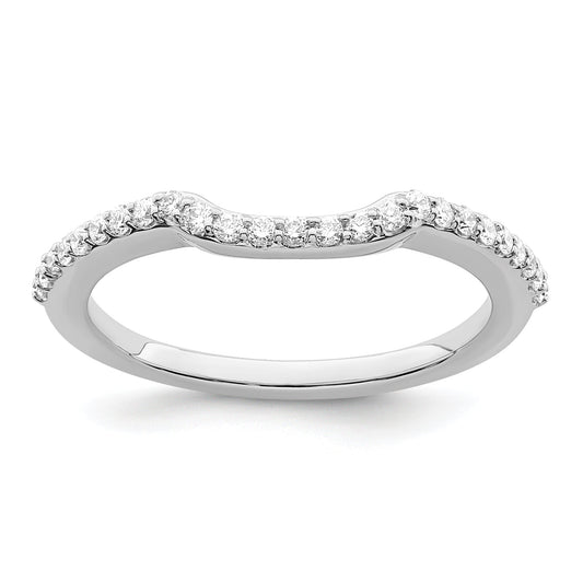 0.25ct. CZ Solid Real 14K White Gold Wedding Wedding Band Ring