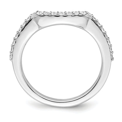 0.28ct. CZ Solid Real 14K White Gold Wedding Wedding Band Ring