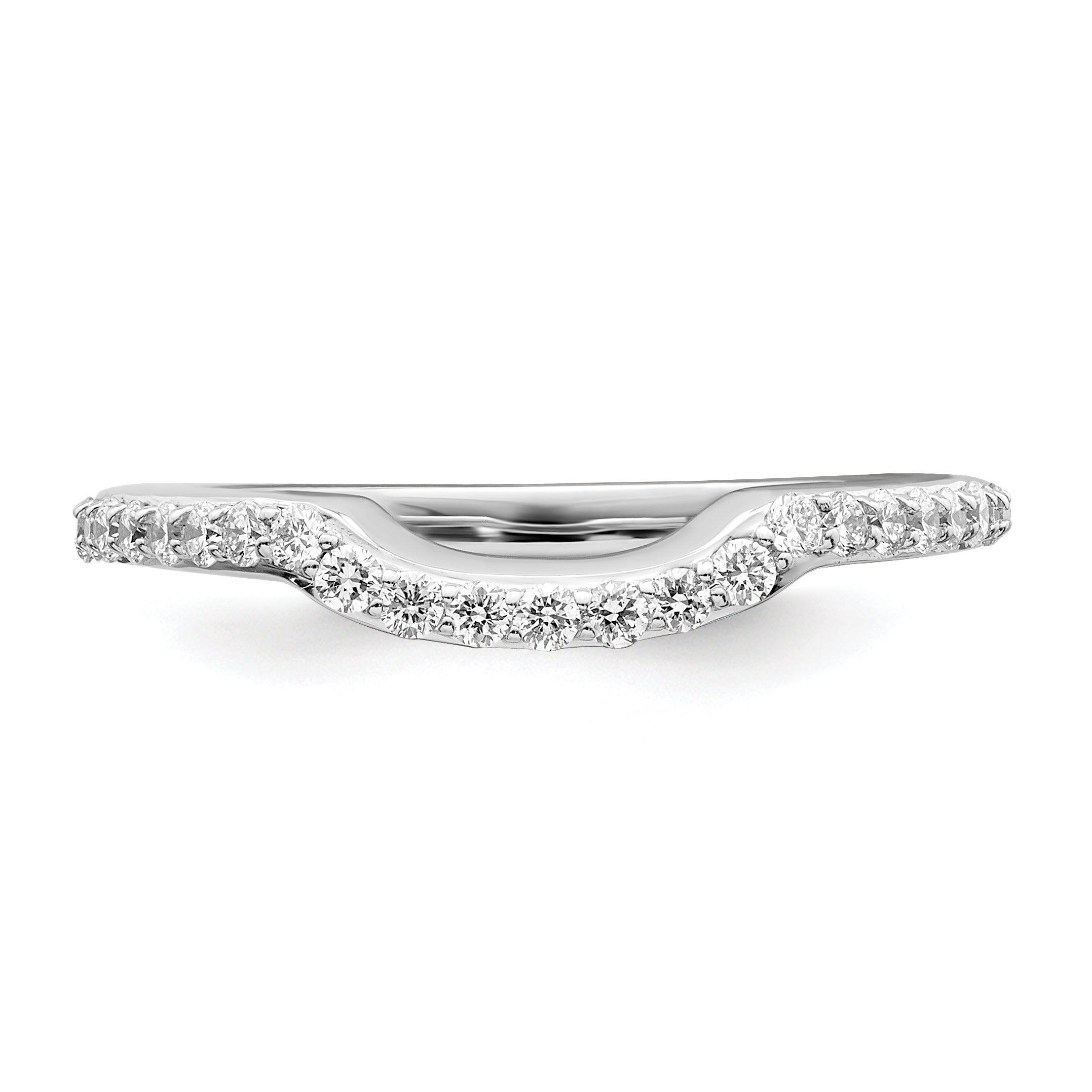 0.28ct. CZ Solid Real 14K White Gold Wedding Wedding Band Ring