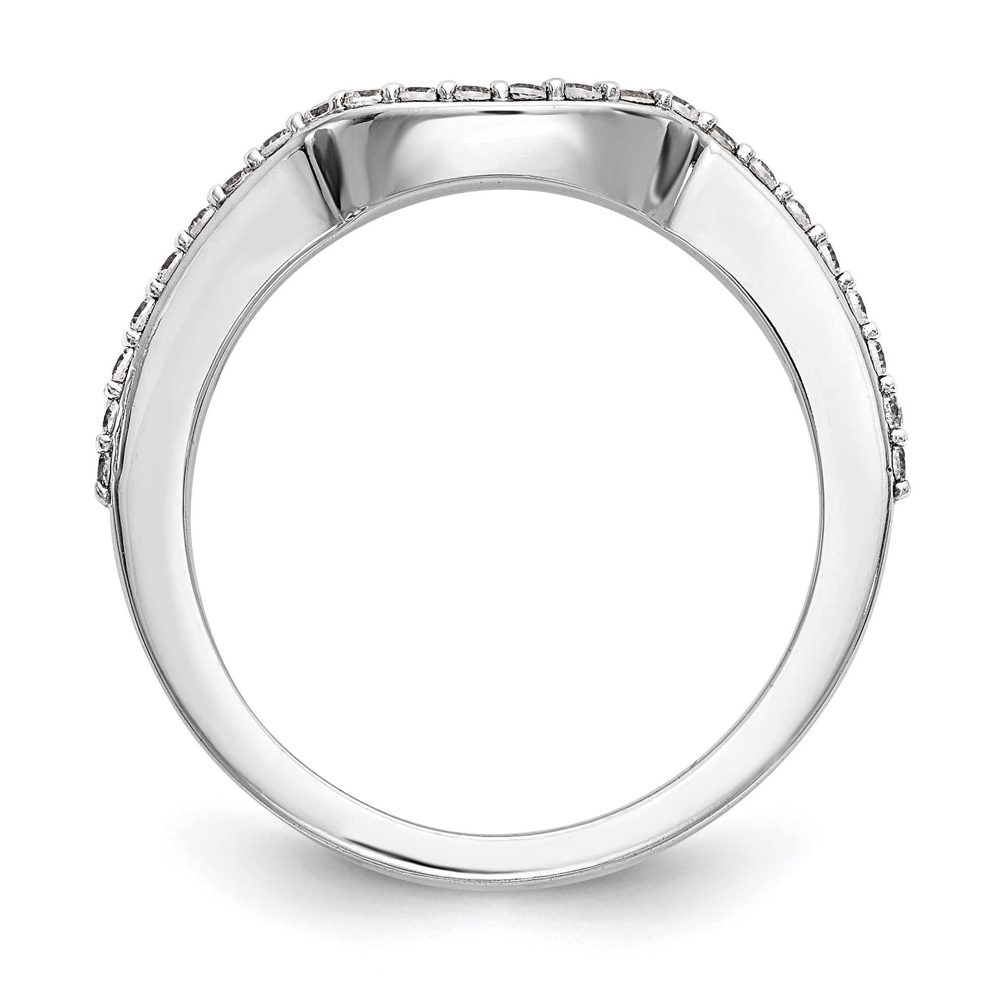 0.29ct. CZ Solid Real 14K White Gold Wedding Wedding Band Ring