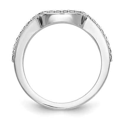 0.29ct. CZ Solid Real 14K White Gold Wedding Wedding Band Ring
