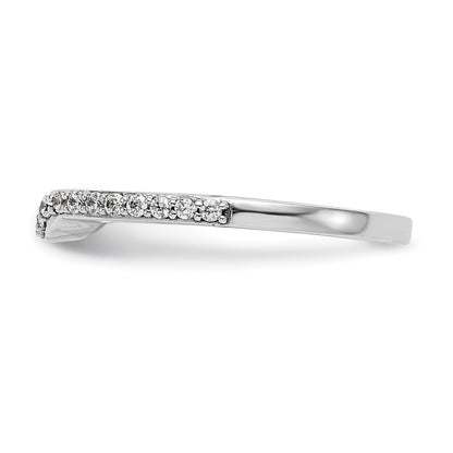 0.29ct. CZ Solid Real 14K White Gold Wedding Wedding Band Ring