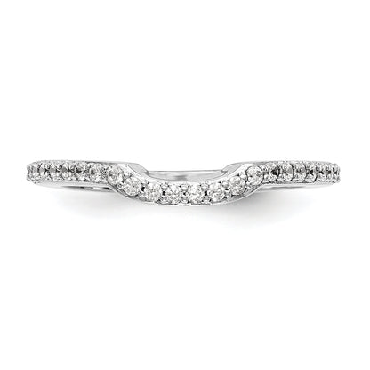 0.29ct. CZ Solid Real 14K White Gold Wedding Wedding Band Ring