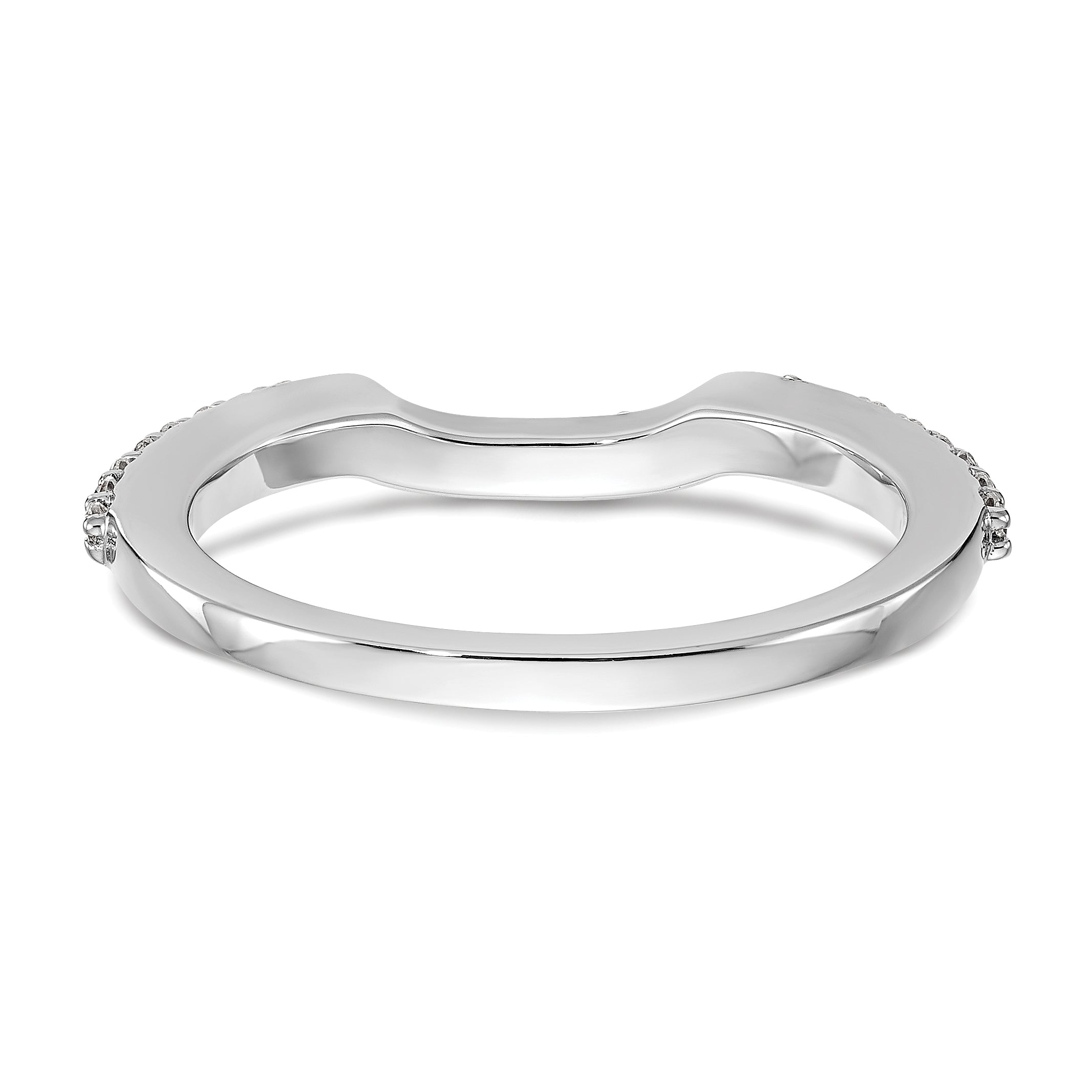 0.29ct. CZ Solid Real 14K White Gold Wedding Wedding Band Ring