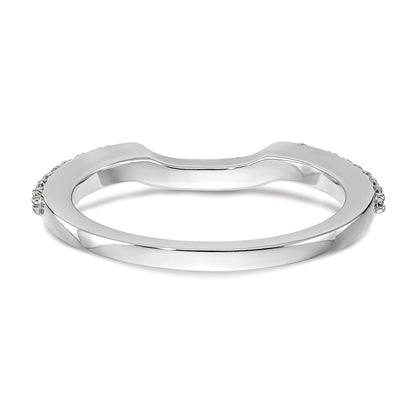 0.29ct. CZ Solid Real 14K White Gold Wedding Wedding Band Ring