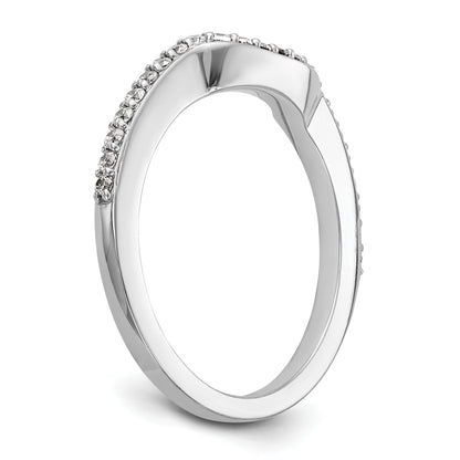 0.29ct. CZ Solid Real 14K White Gold Wedding Wedding Band Ring