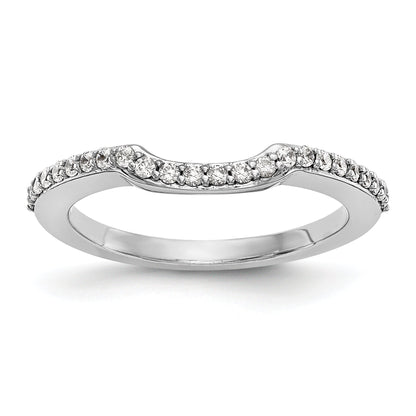 0.29ct. CZ Solid Real 14K White Gold Wedding Wedding Band Ring