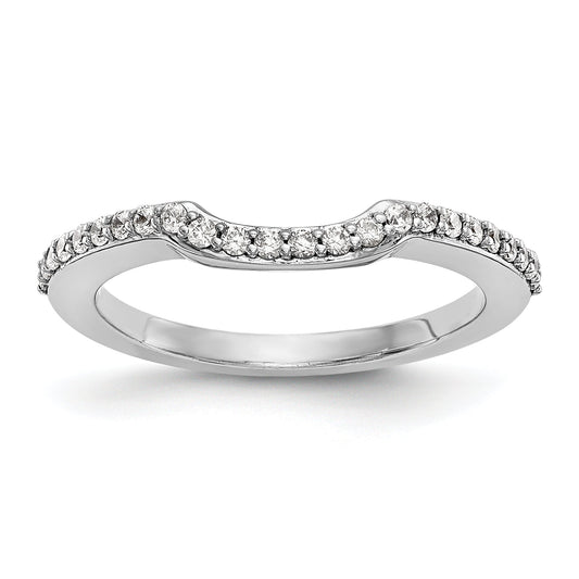 0.29ct. CZ Solid Real 14K White Gold Wedding Wedding Band Ring