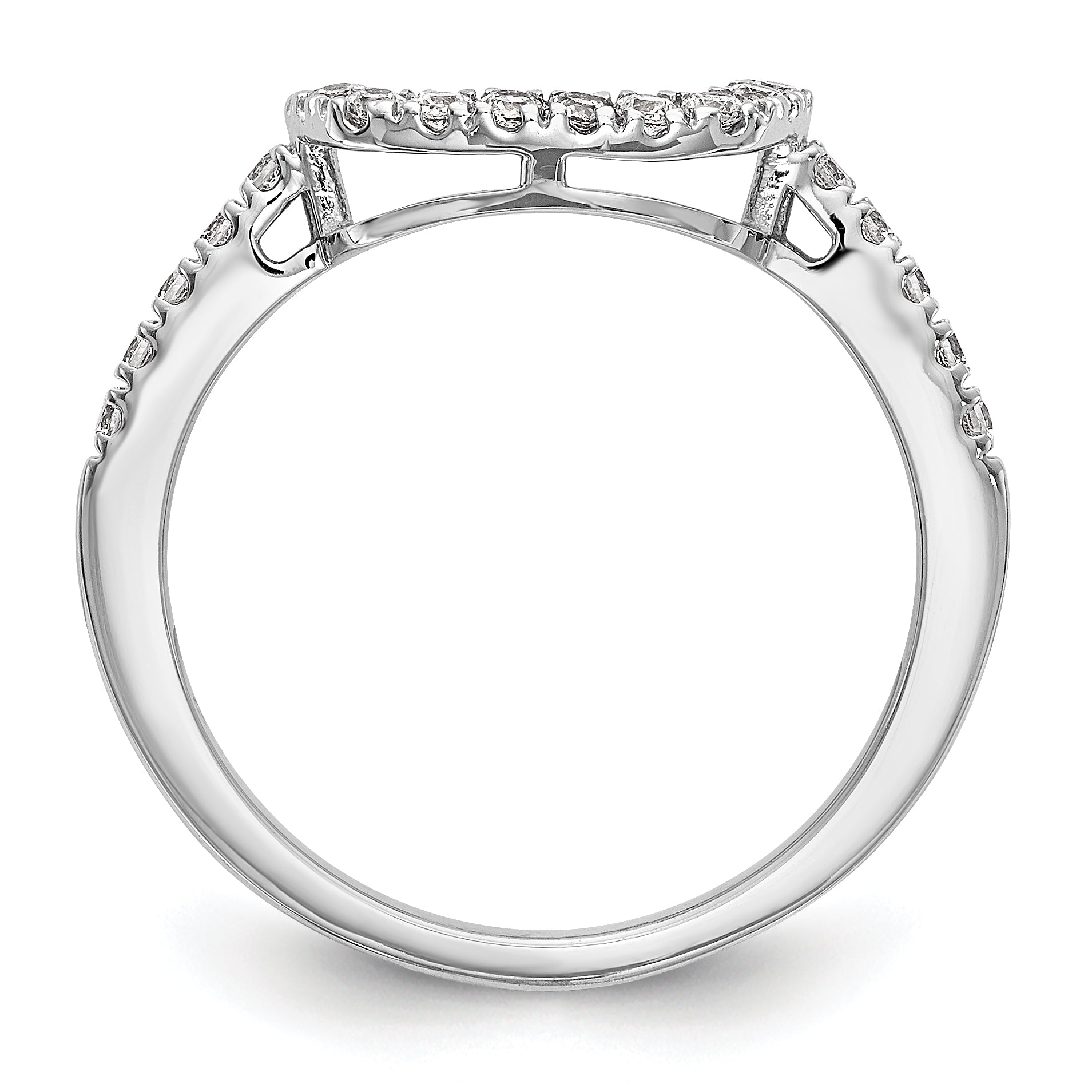 0.20ct. CZ Solid Real 14K White Gold Wedding Wedding Band Ring