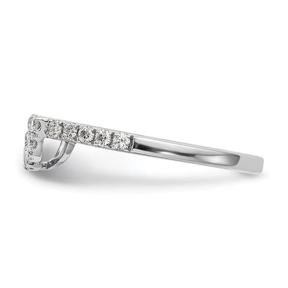 0.20ct. CZ Solid Real 14K White Gold Wedding Wedding Band Ring